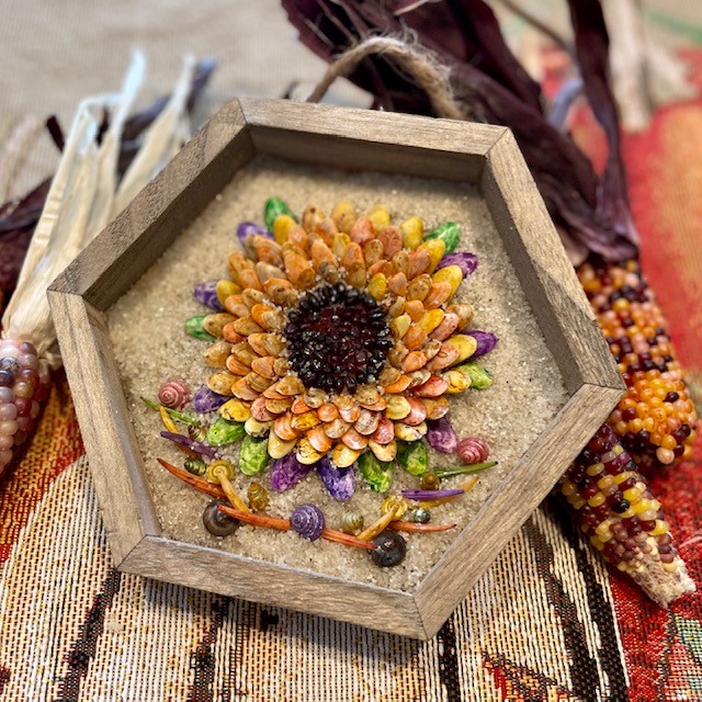 Sunflower Sand & Seashell Art West Babylon Public Library